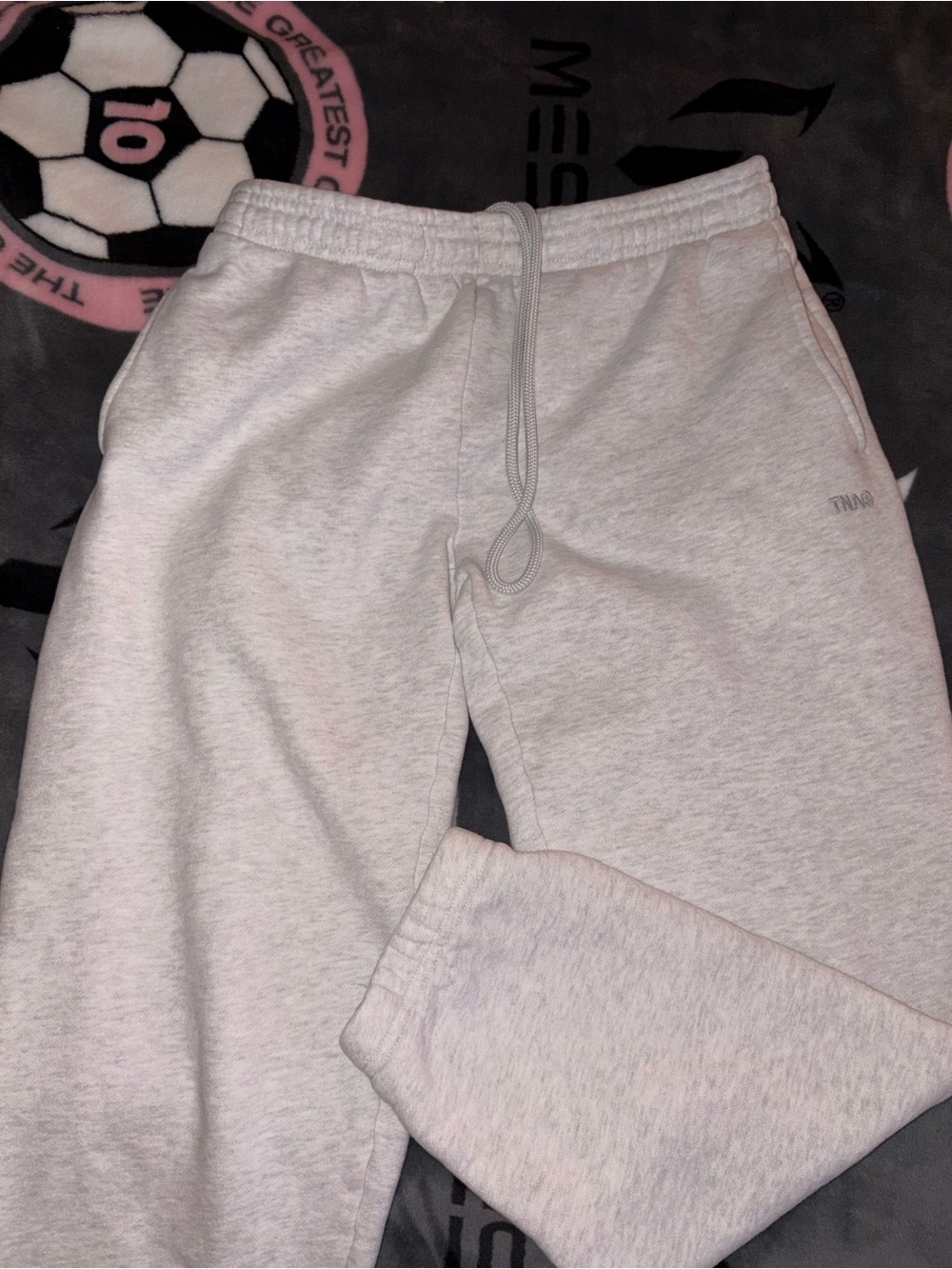 TNA Light Gray Heather Track Joggers